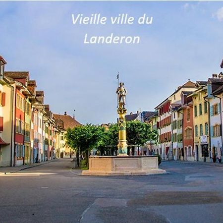Chambre Lumineuse Dans Une Grande Villa Le Landeron Exteriér fotografie