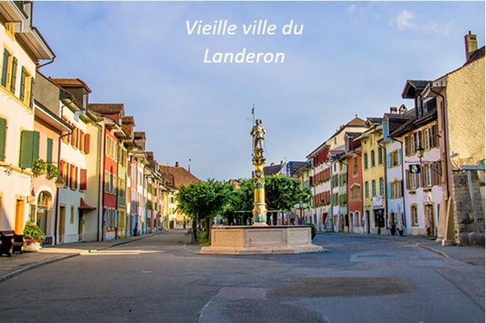 Chambre Lumineuse Dans Une Grande Villa Le Landeron Exteriér fotografie